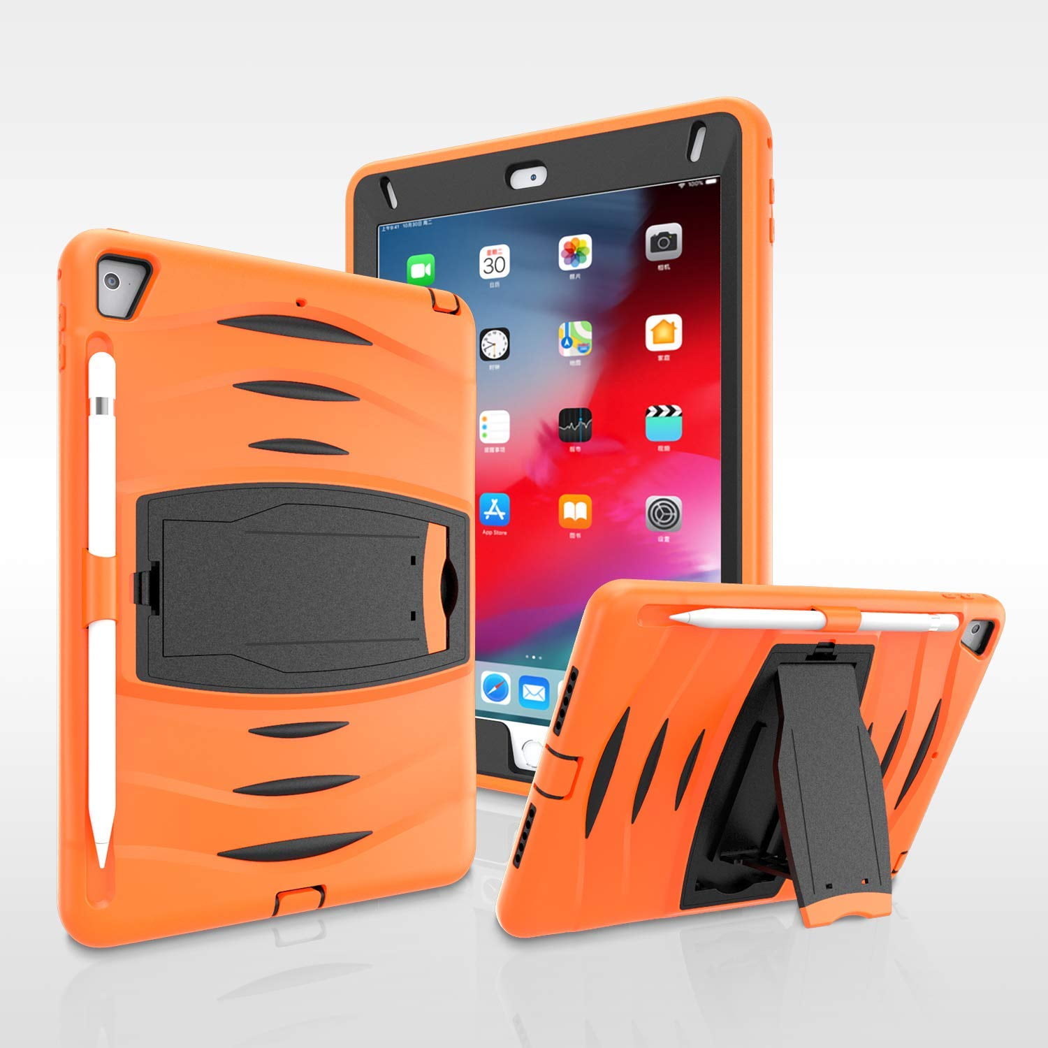 iPad 9.7 5th 6th Gen Case, Shockproof Armor Rugged Case with Stand For