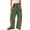 Army Green, variant on qolati Womens Baggy Wide Leg Pants Casual Summer Yoga Sweatpants Color Block Y2k Trendy Drawstring Waist Lounge Pants with Pockets