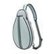 thumbnail image 4 of Bolsa de tenis con cremallera suave para jugadores, mujeres, hombres, principiantes, bolsa de squash, bolsa de transporte, bolsa de viaje Azul claro, 4 of 9