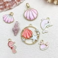thumbnail image 5 of U8MO 10pcs Pink Ocean Shell Conch Starfish Charms Pendants for Jewelry Making DIY-10pcs Starfish shell 25x27mm, 5 of 6