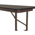 thumbnail image 3 of UrbanPro Steel Plastic Walnut Folding Table Rectangular 18"W x 48"D Unassembled, 3 of 6