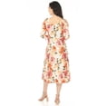 thumbnail image 3 of White Mark Women's Cold Shoulder 3/4 Sleeve Dress, 3 of 6