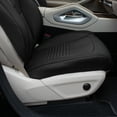 thumbnail image 6 of FH Group Universal Deluxe Faux Leather Car Seat Covers with Modern Pattern Fit for Cars, Trucks, SUVs or Van – Black Front Seats, 6 of 8