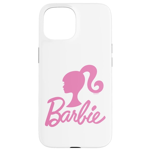 Funda Barbie para iPhone 15 con Logo Rosa, Resistente a Rayaduras