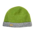 thumbnail image 2 of Ladies Crochet Turn-Up Moss Green Beanie Cap By Erin Knitwear, One Size, 2 of 2