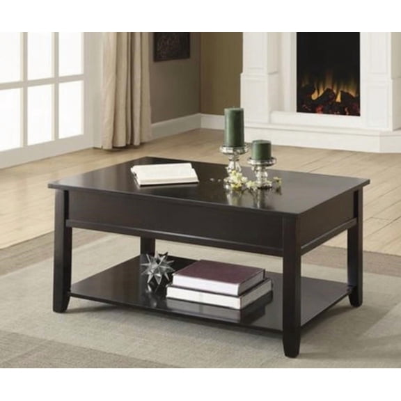 Malachi Lift-Top Coffee Table with Ample Storage & Wooden Construction