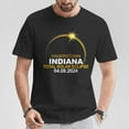 thumbnail image 2 of Hagerstown Indiana Total Solar Eclipse 2024 Graphic Tee Unisex Adult Cotton T-Shirt for Astronomy Fans and Casual Wear, Size L, Color Black, 2 of 4