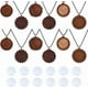 thumbnail image 1 of 12 juegos de collares de madera bordados, bandejas colgantes, bases en blanco con cabujones y cuerdas, 6 estilos, 24 mm, para bricolaje, cabujones bordados, biseles de madera en blanco., 1 of 5