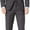 Striped Grey, variant on Adam Baker Men's Classy Slim-Fit 2-Button Single Breasted 2-Piece Solid Suit