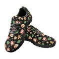 thumbnail image 2 of COEQINE Christmas Santa Claus Women Sneakers Running Walking Shoes Black Sole Fashion Gingerbread Man Xmas Tree Tennis Shoes for Travel Breathable Trainers Footwear, 2 of 7