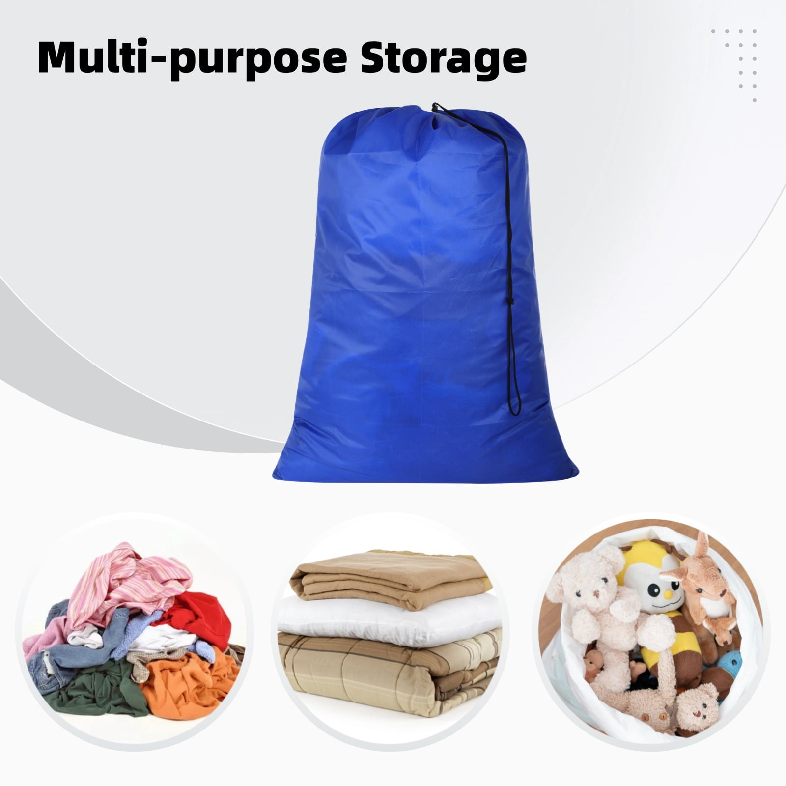 12 Pcs Extra Large Laundry Bags, Drawstring Storage Bags, Oxford Cloth Dirty Clothes Organizers, Large Capacity Hamper Liners for Laundry Room, 27.6×39.4"