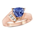 thumbnail image 3 of Star K � 14kt Gold Genuine Tanzanite Trillion Triangle Contemporary Modern Designer Ring, 3 of 9