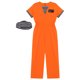 thumbnail image 5 of Disfraz de prisionero para niños, mono de rayas con sombrero, uniforme de prisión para reclusos, disfraz de cosplay de Jailbird para fiesta temática, 5 of 5