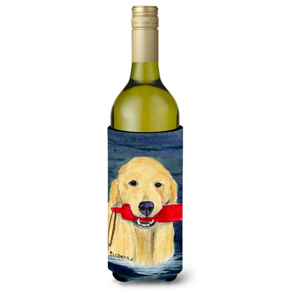 Caroline's Treasures SS8868LITERK Golden Retriever Wine Bottle Hugger, Wine Bottle, multicolor