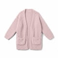 thumbnail image 3 of Grblisyd Girls Cardigan Sweaters with Pockets Open Front Fuzzy Sweater Coats Winter Warm Sherpa Jacket for Kids 5-13 Years, 3 of 6