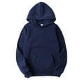 thumbnail image 4 of Sudadera con capucha Sudadera con capucha unisex de algodón Sudadera con capucha que absorbe el sudor Sudadera con capucha, azul oscuro, 3XL Vogacara AP000776-72, 4 of 7