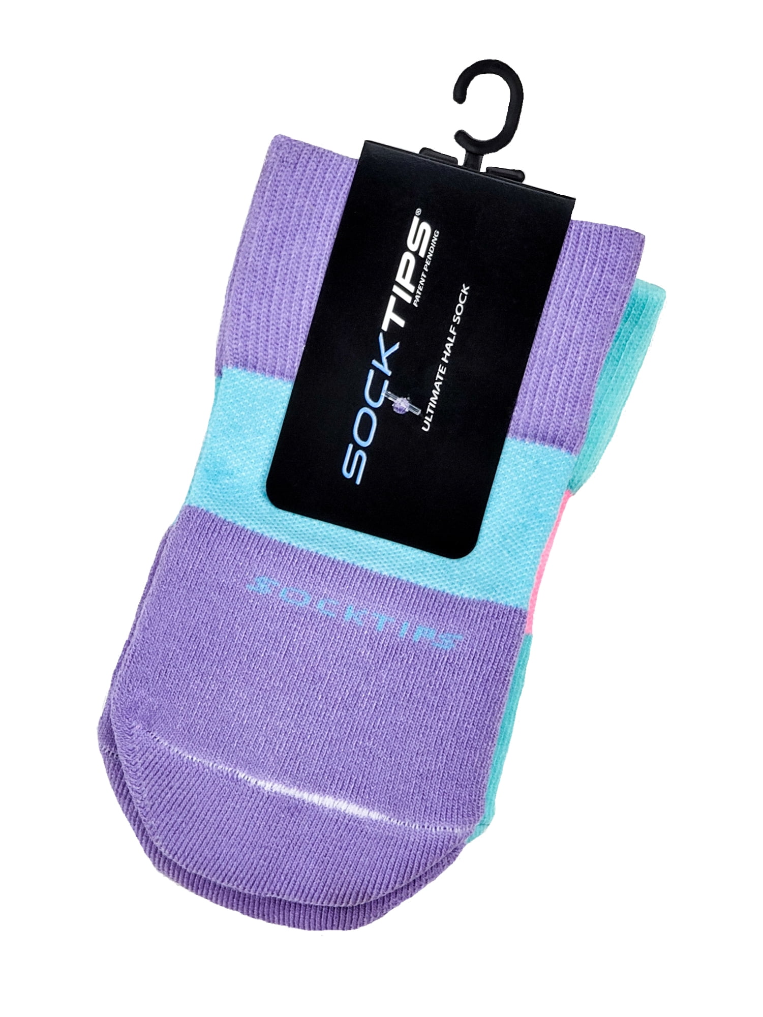 SockTips Women's and Men's Ultimate Half Sock, 2 Pack