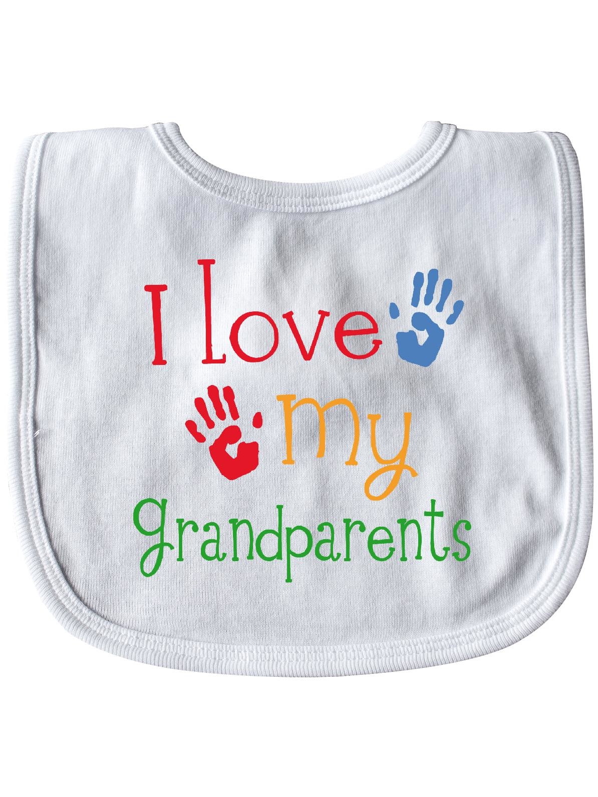 I Love My Grandparents Baby Bib