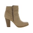 thumbnail image 2 of White Mountain Womens Sammuel Faux Suede Stacked Heel Ankle Boots, 2 of 3