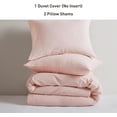 thumbnail image 5 of Hyde Lane Linen Blend Duvet Cover Set King Size, Luxury French Flax Linen Cotton Blend Bedding Set, Natural and Organic, Soft and Breathable, with 2 Pillow Shams, 104"x90", Blush Pink, 5 of 14