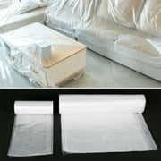 MLfire Plastic Drop Cloth Painters Drop Cloths for Painting Clear Plastic Sheeting Waterproof Plastic Tarp Dust Cover Disposable Sheet Covers for Interior Decorating, Furniture Protection