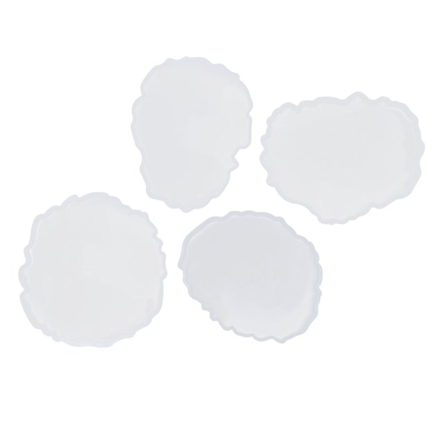 Moldes para posavasos de resina, fácil de desmoldar, operación Simple, multiusos, reutilizable, para decoración de regalos, 4 Uds.