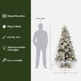 thumbnail image 3 of 6Ft Pre-Lit Flocked Artificial Pine Christmas Tree with Pinecones, 3 of 11