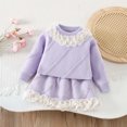 thumbnail image 6 of Kezqiaxn 2 Piece Set for Girls Long Sleeve Crewneck Lace Knit Sweater and Mini Skirt Fall Fashion Cute Outfits 1-8Y, 6 of 7