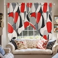 thumbnail image 2 of Red Black Visual Arts Swag Curtain Valance for Windows, Abstract Modern Art Window Treatments Short Swag Topper for Kitchen Windows Bathroom Bedroom, 36"x45", 2 of 8