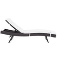 thumbnail image 2 of Afuera Living Aluminum and Rattan Patio Chaise in Espresso / White, 2 of 4