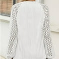 thumbnail image 7 of AELand Women's Long Sleeve Shirts V-Neck Lace Tops 2025 Spring Fashion Clothes Knitted Y2k Blouses, 7 of 7
