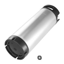 KFFKFF 5 Gallon Ball Lock Keg, Stainless Steel Cold Brew Keg with Dual Rubber Handles and Durable Rubber Base, Home Brewing Equipment for Parties, 1 PCS