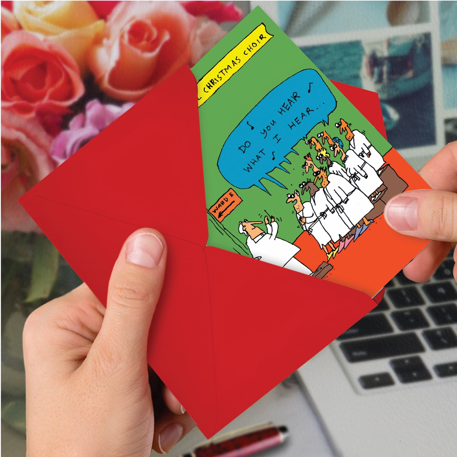 Pack of 12 Christmas Greeting Cards (1 Design, 12 Cards) - Insane Choir