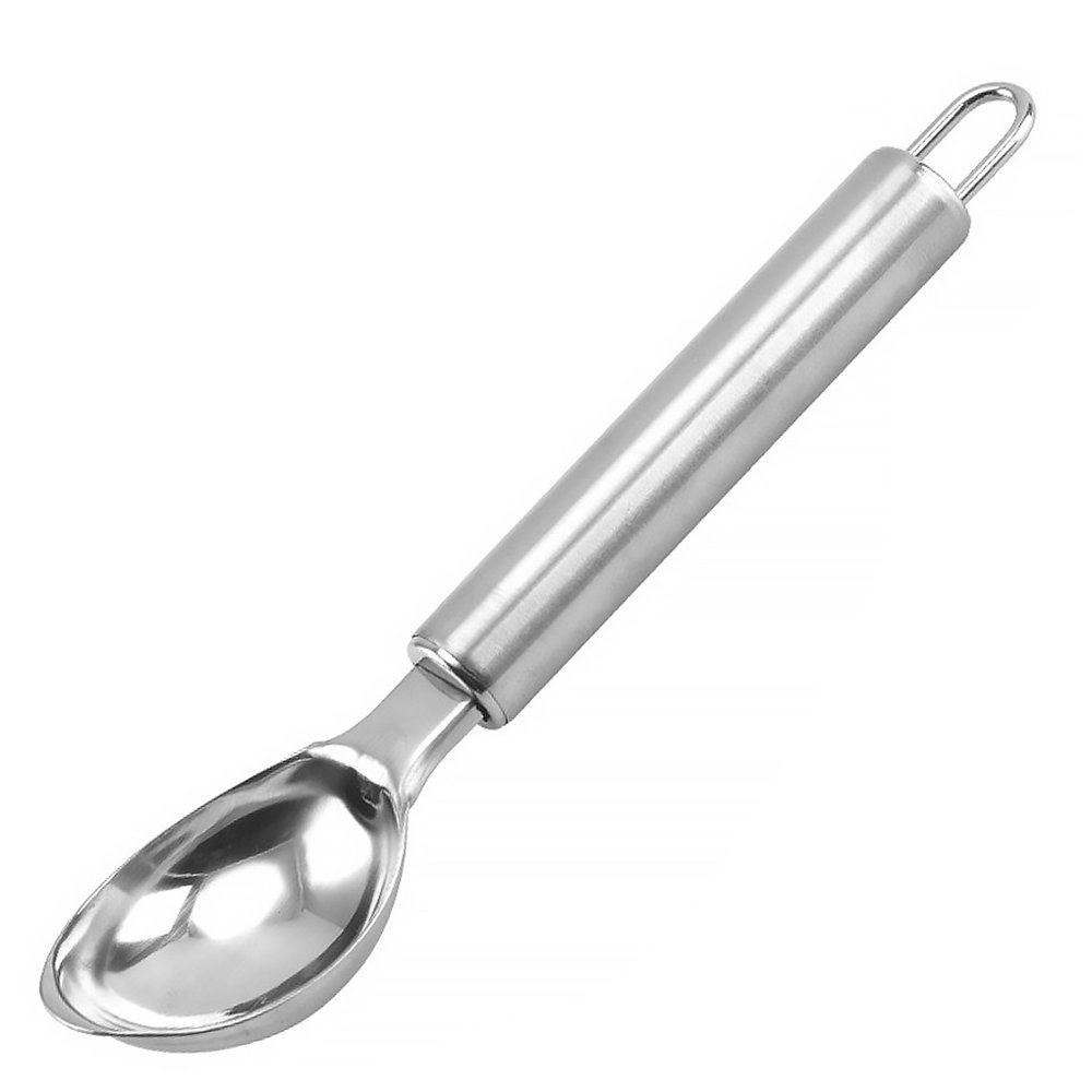 GeweYeeli Stainless Steel Ice Cream Scoop Icecream Spoon Scooper with Round Handle Kitchen Tool