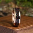 thumbnail image 2 of Fire Opal&Blue Sandstone Tungsten Ring Wedding Band Anniversary Ring, 2 of 6