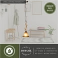 thumbnail image 5 of Lodge Rustic Antler Mini Pendant Ceiling Light Cream Glass, 5 of 6