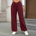 thumbnail image 5 of Gyexs Womens Wide Legs Sweatpants Petite Low Rise Palazzo Track Pant Drawstring Athletic Straight Joggers with Drawstring, , Size XXL, 5 of 8