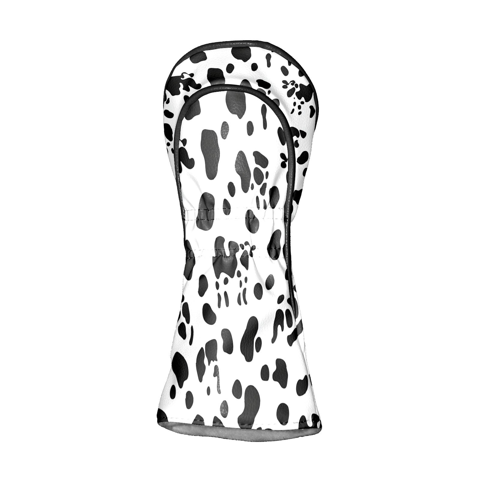 Golf Club Covers PU Leather Waterproof Head Covers for Fairway Woods Hybrids Cow Pattern