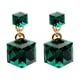 thumbnail image 2 of XWSHYW Pendientes Pendientes Geométricos de Color Cristal Azul Oscuro de Tendencia de Moda, 2 of 5