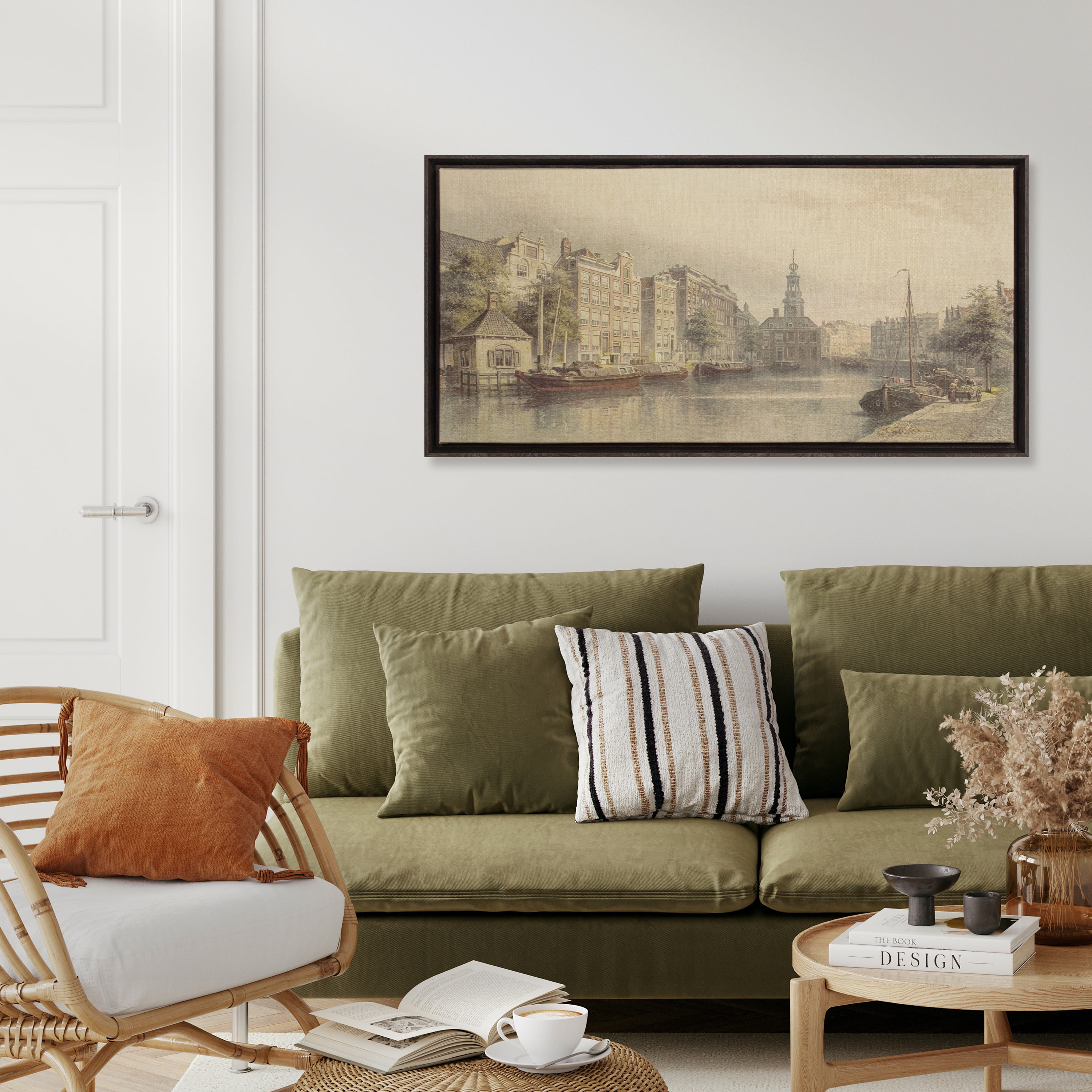 My Texas House The Singel Canal Framed Wall Art 36x18