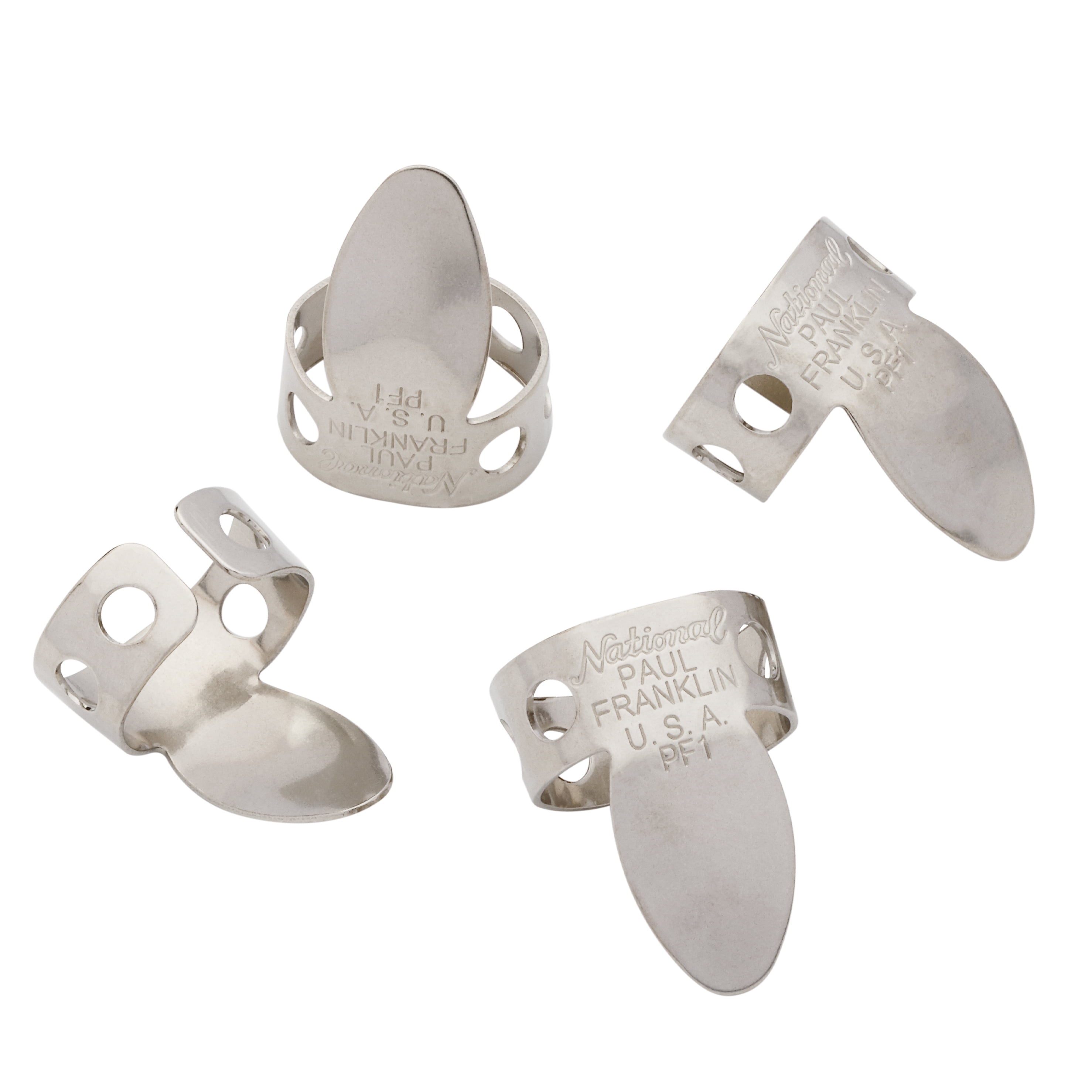 D'Addario Paul Franklin National Finger Picks - Nickel - 4-Pack