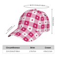 thumbnail image 2 of Balery Plaid Heart Gorra de béisbol de tamaño ajustable para correr, entrenar y actividades al aire libre. Gorra de papá para todas las estaciones., 2 of 6