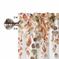 thumbnail image 5 of Half Window Curtain 36 Inches Long, Orange Botanical Window Treatment Curtain Drapes, Watercolor Leaf Fall Thanksgiving Small Tier Curtains for Bathroom Over Sink, 27.5"x36", 2 Panels, 5 of 7
