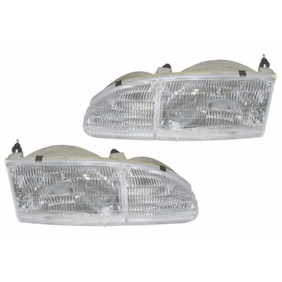 New Replacement Headlights Assembly PAIR / FOR 1994-95 FORD THUNDERBIRD