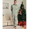 thumbnail image 5 of GYRATEDREAM Holiday Christmas Family Pajamas Matching Set Xmas Pjs for Couples and Kids Baby Sleepwear Long Sleeve Cute Dinosaur Print Sleepwear Loungewear 2 Piece Set for M(Dad) Green, 5 of 9