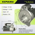 thumbnail image 4 of Gipama 3268N Starter for Ford F150/F250/F350 E150/E250/E350 Mustang Bronco Country Squire Econoline Super Duty Thunderbird Lincoln Mark VII Town Car Mercury (Starter Only for Automatic not for Manual), 4 of 8