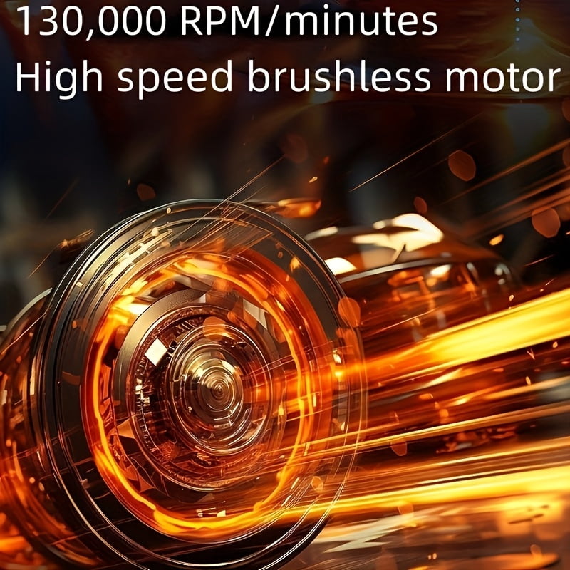 YIYUN High-Speed Electric Air Duster – 130,000 RPM USB Rechargeable, Adjustable Speed for Keyboard, Car & Home Cleaning.
