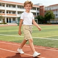 thumbnail image 7 of Jinhomg Boys' Quick Dry Cargo Shorts Kids Elastic Waist Athletic Shorts with Multi-Pockets Lightweight Hiking Summer Beach Shorts 5-13Y, 7 of 7