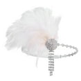 thumbnail image 1 of Diadema estilo flapper, diadema de plumas con diamantes de imitación, accesorios para fotos, diadema para el pelo, tocado de los años 20 para Festival, 1 of 7