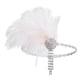thumbnail image 2 of Tocado de mujer,Diadema estilo flapper para mujeres y niñas,Diademas de plumas Disfraz Carnaval Tocado,Accesorio para el cabello de novia de boda con diadema de diamantes de imitación,Vestido Yuyangstore Tocado de mujer, 2 of 5